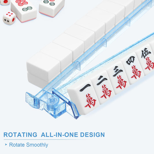 Niflirt clear acrylic mahjong racks highlighting sleek design for modern game rooms.