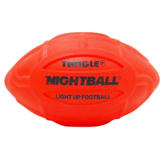 Nightball LED football for safe, illuminated tosses at dusk.
