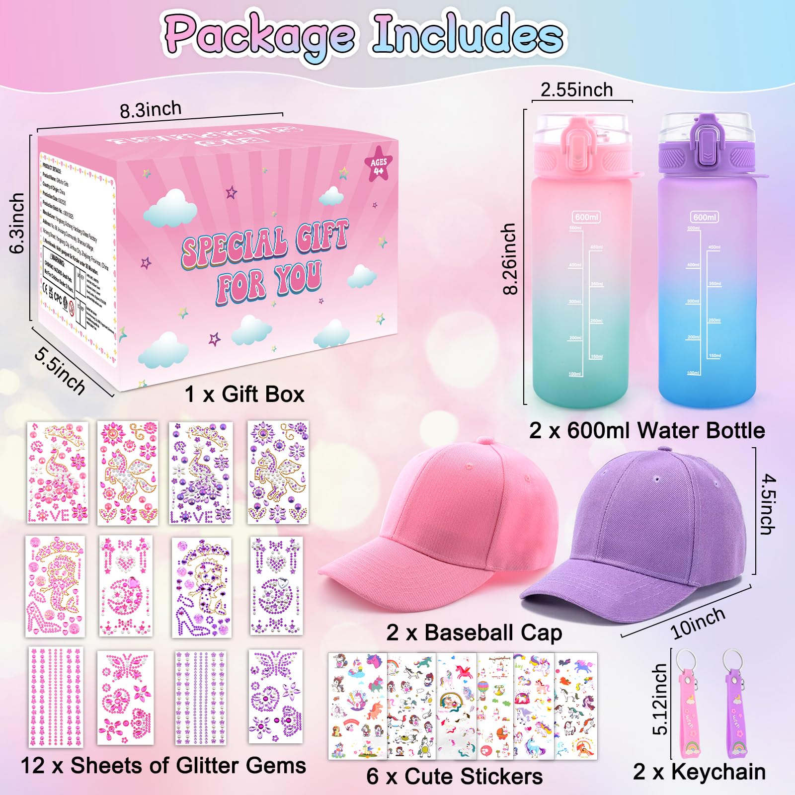 Nigifter gem stickers sheets for sparkling bottle and cap decorations