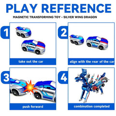 NIGVO transforming dinosaur car to robot action showing transformation.