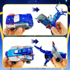 NIGVO educational toy scene of dinosaur-car transformation sparks creativity.