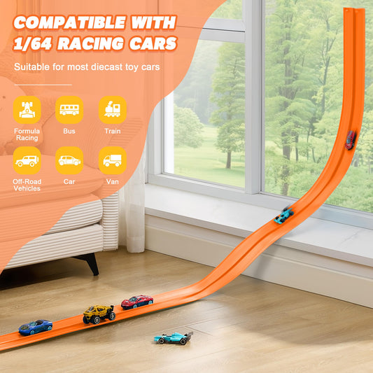 Nigwet bendable track design forms loops and curves for creative play.