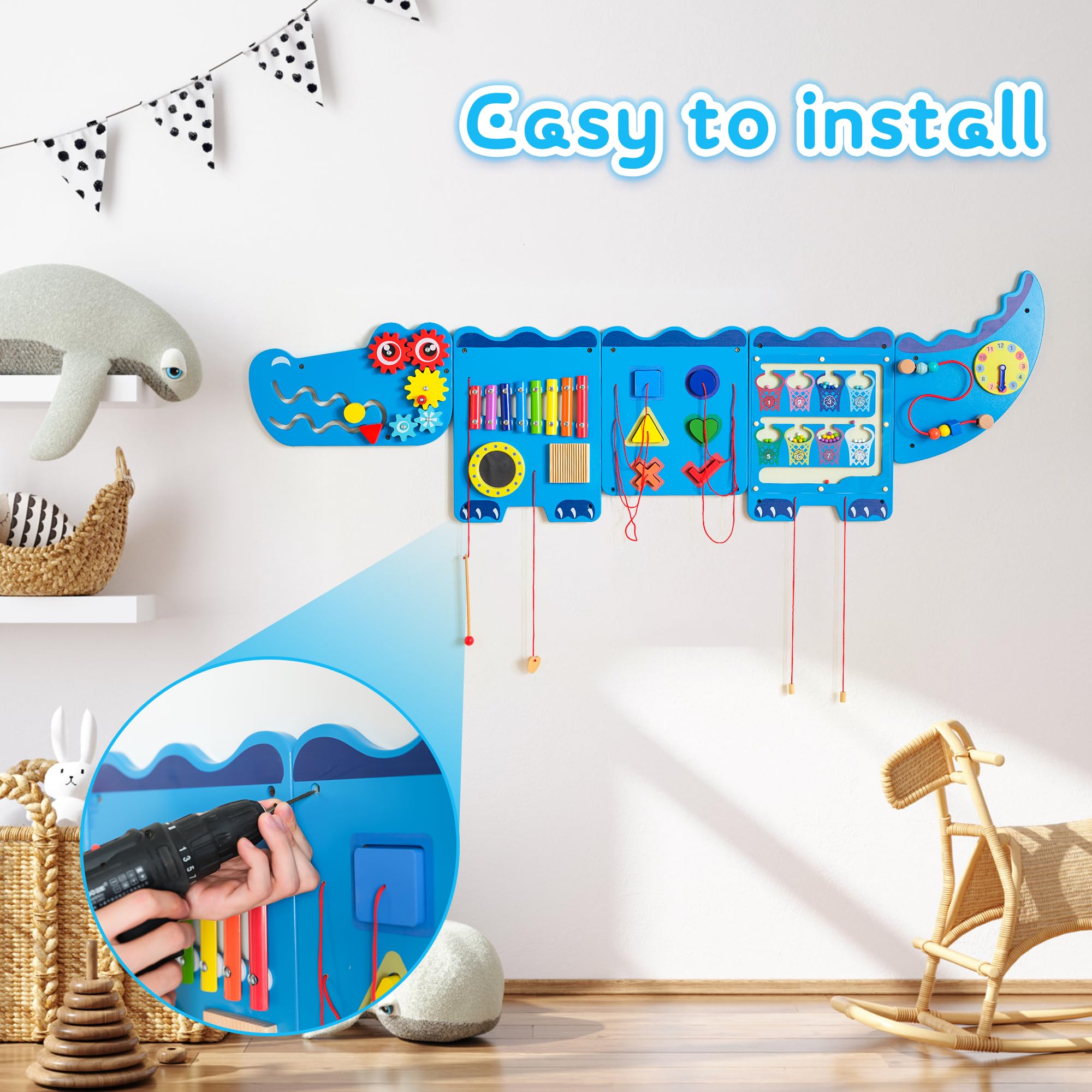 Nigwet Crocodile mirror panel encourages self-discovery and curiosity through reflection