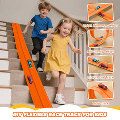 Nigwet portable track rolls up for easy storage and travel.