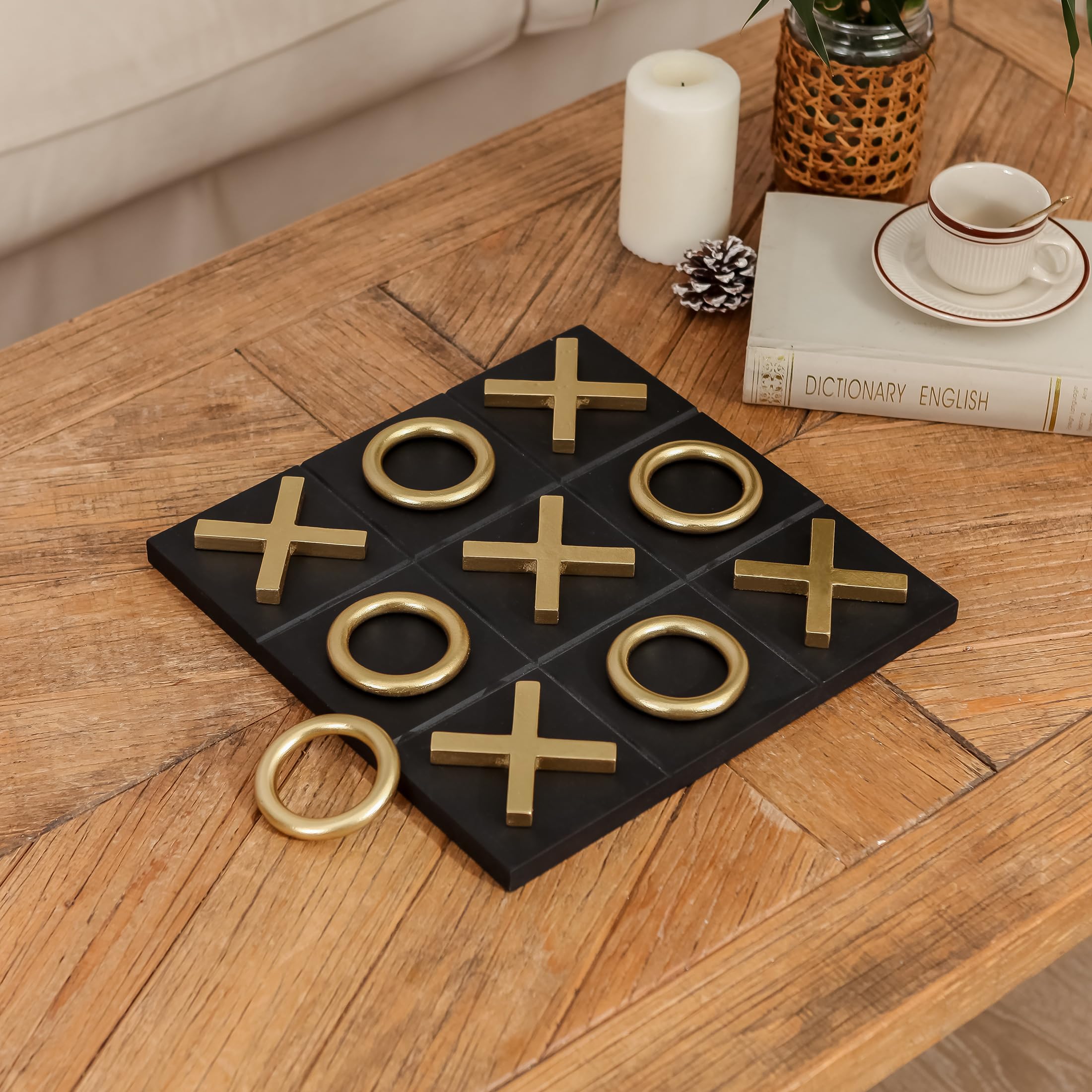NIKKY HOME modern decor display elevates living room with functional table entertainment.