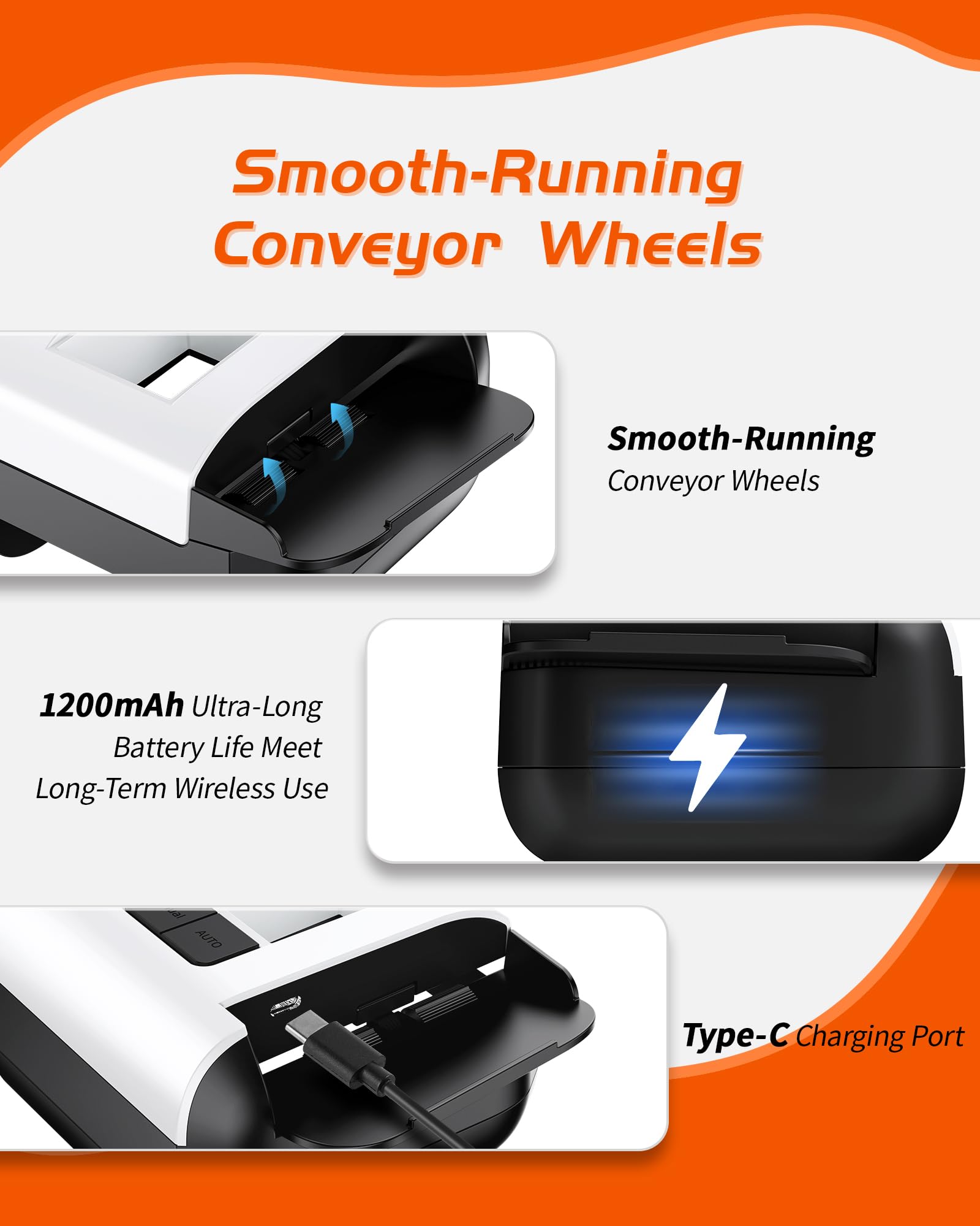 Nileole 1200mAh battery provides long-lasting shuffles between charges.