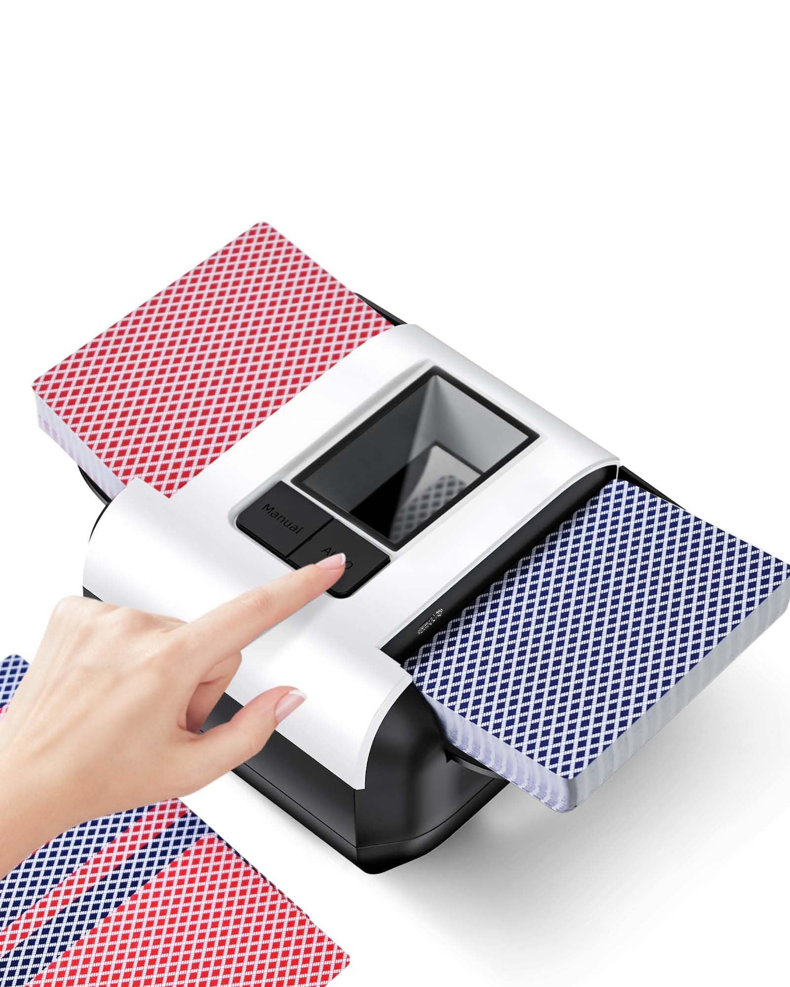 Nileole 2-decks quiet shuffler, dual-deck capacity for smooth gameplay.