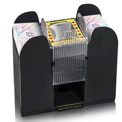 Nileole 6-deck automatic shuffler front view for quick, reliable card prep
