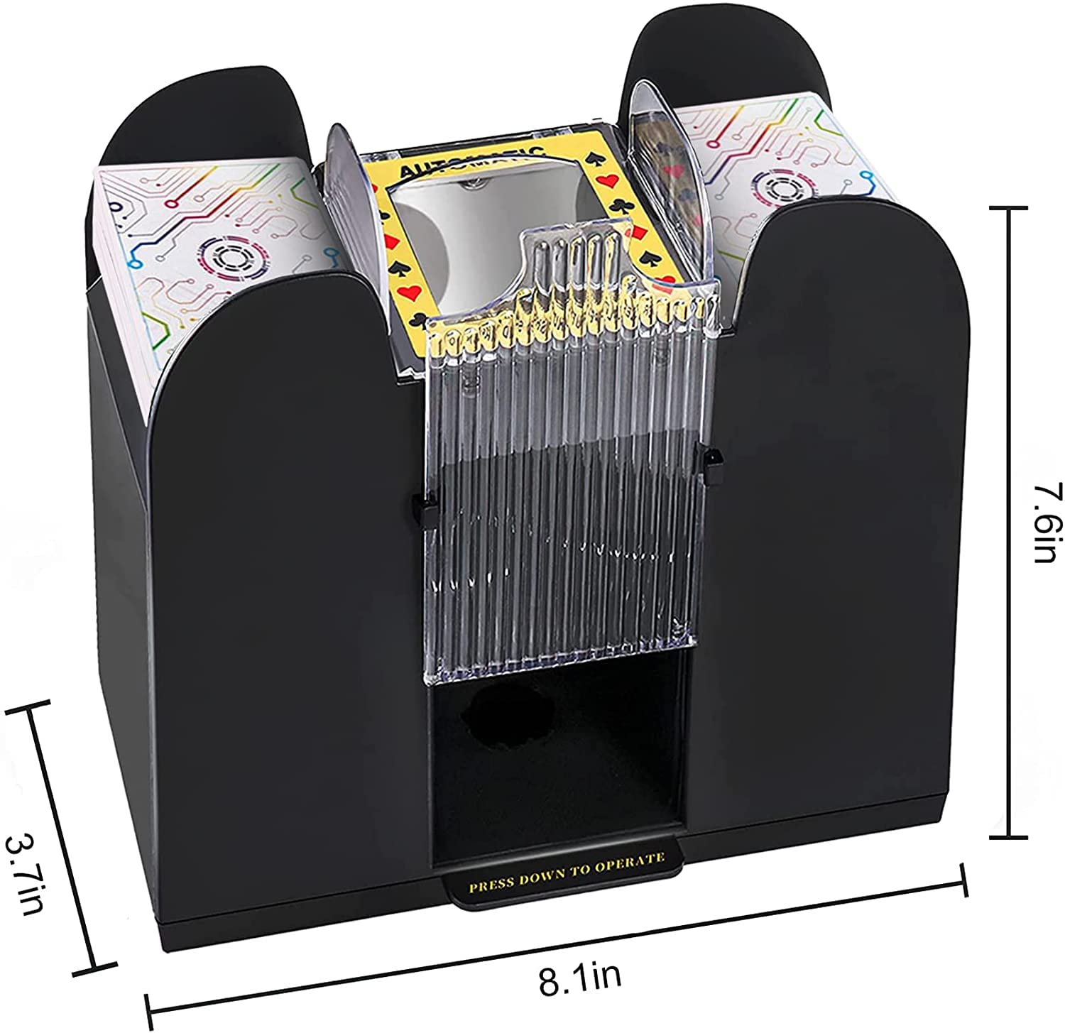 Nileole 6-deck shuffler compatible with UNO, poker, and more for game nights