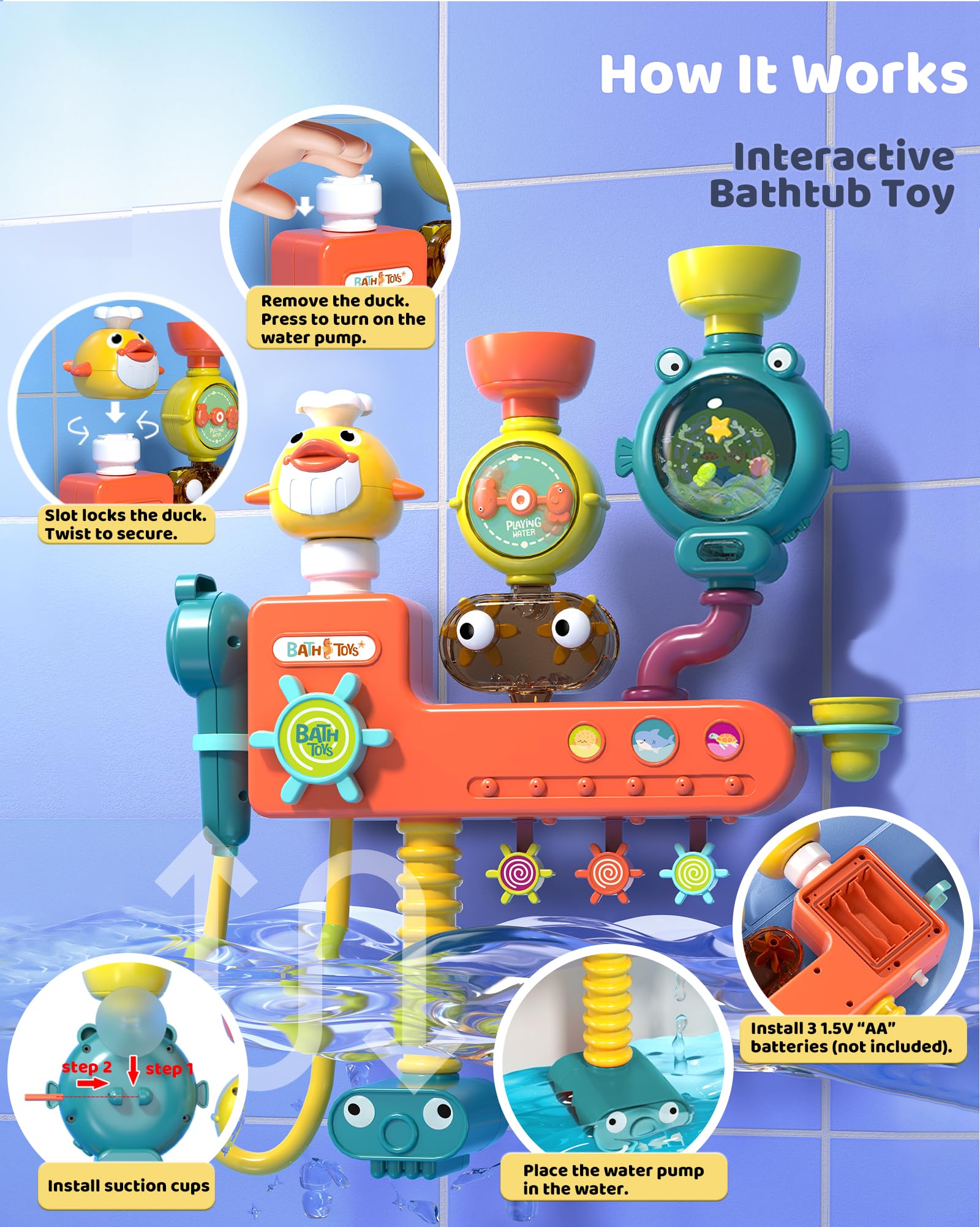 Nilez handheld sprayer bath toy turns bath into interactive shower
