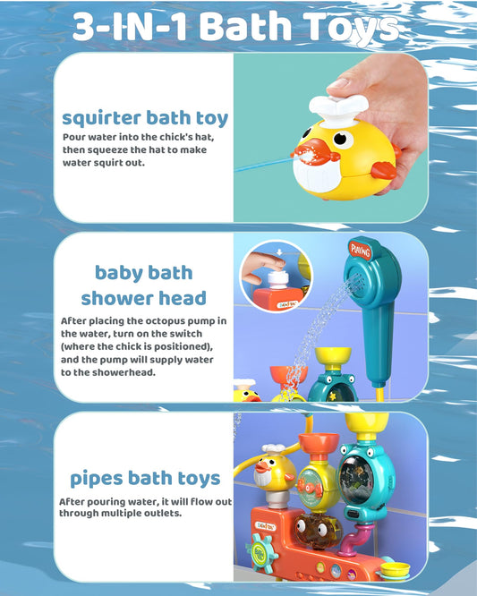 Nilez waterfall station bath toy creating cascading water for imaginative play