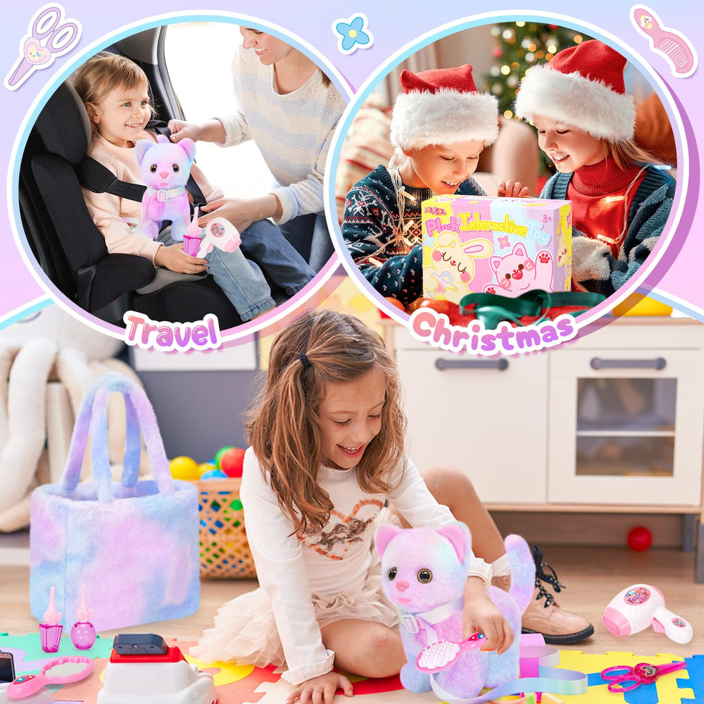 NINAOR plush comb and scissors for grooming pretend play with safe, child-friendly design.