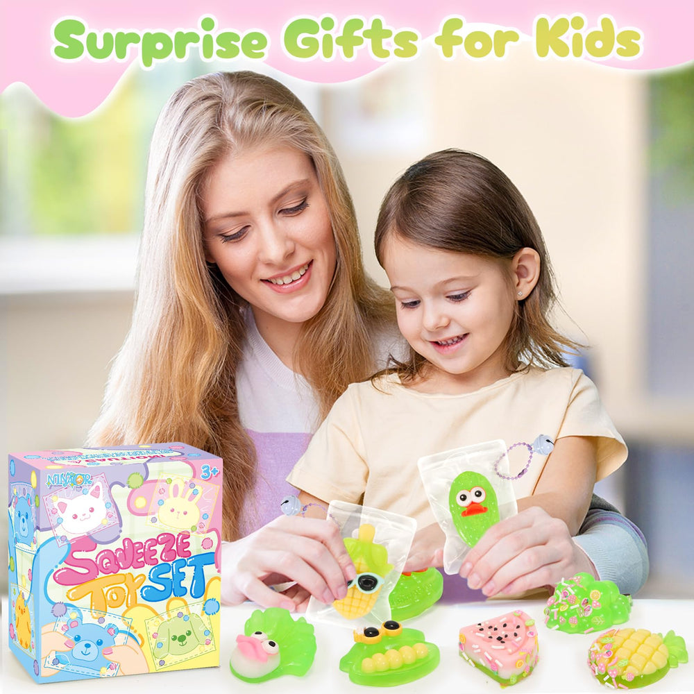 NINAOR squeeze squishy toy strawberry for tactile exploration and calm downtime