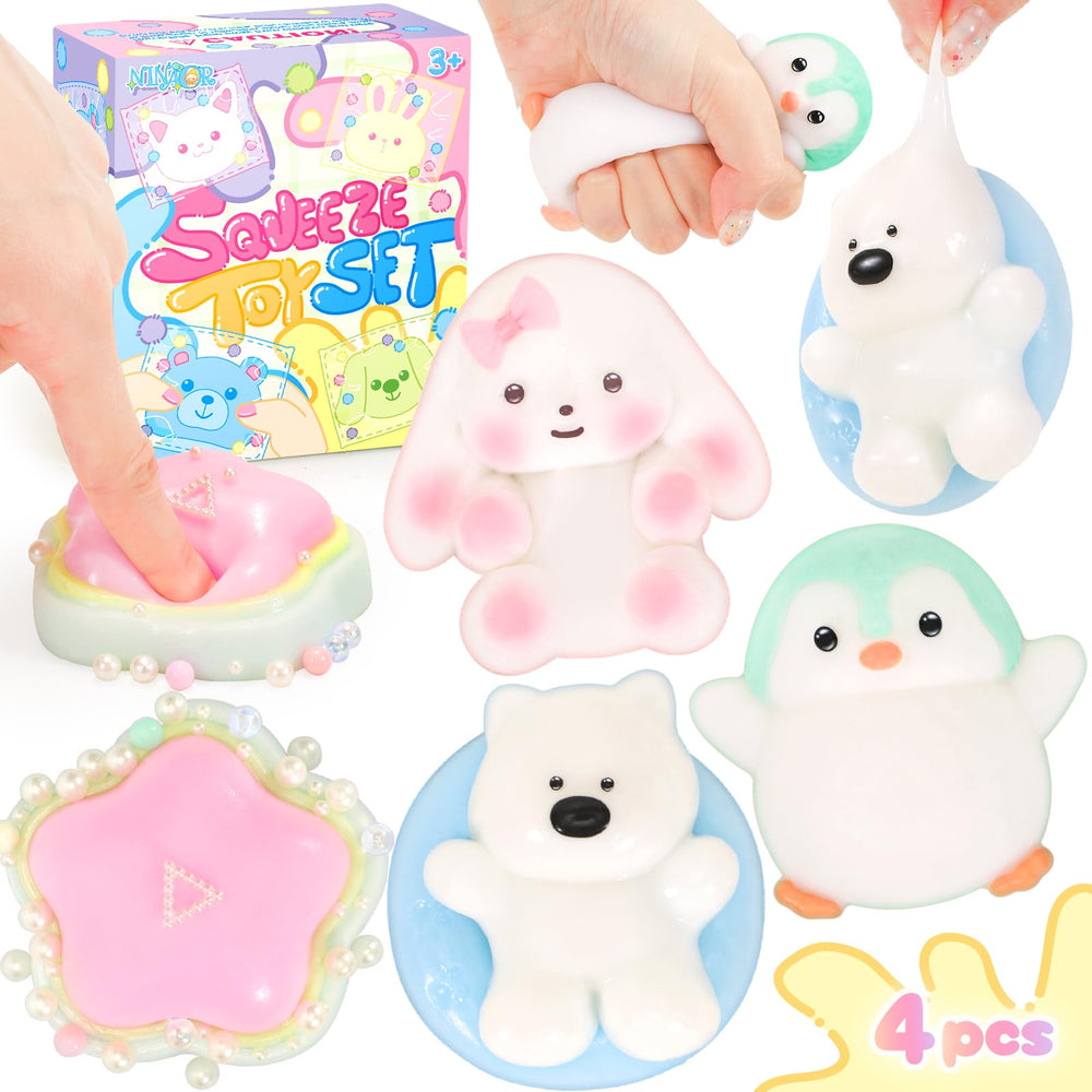 NINAOR Squishy Fidget Penguin close-up, soft texture for calming tactile play.