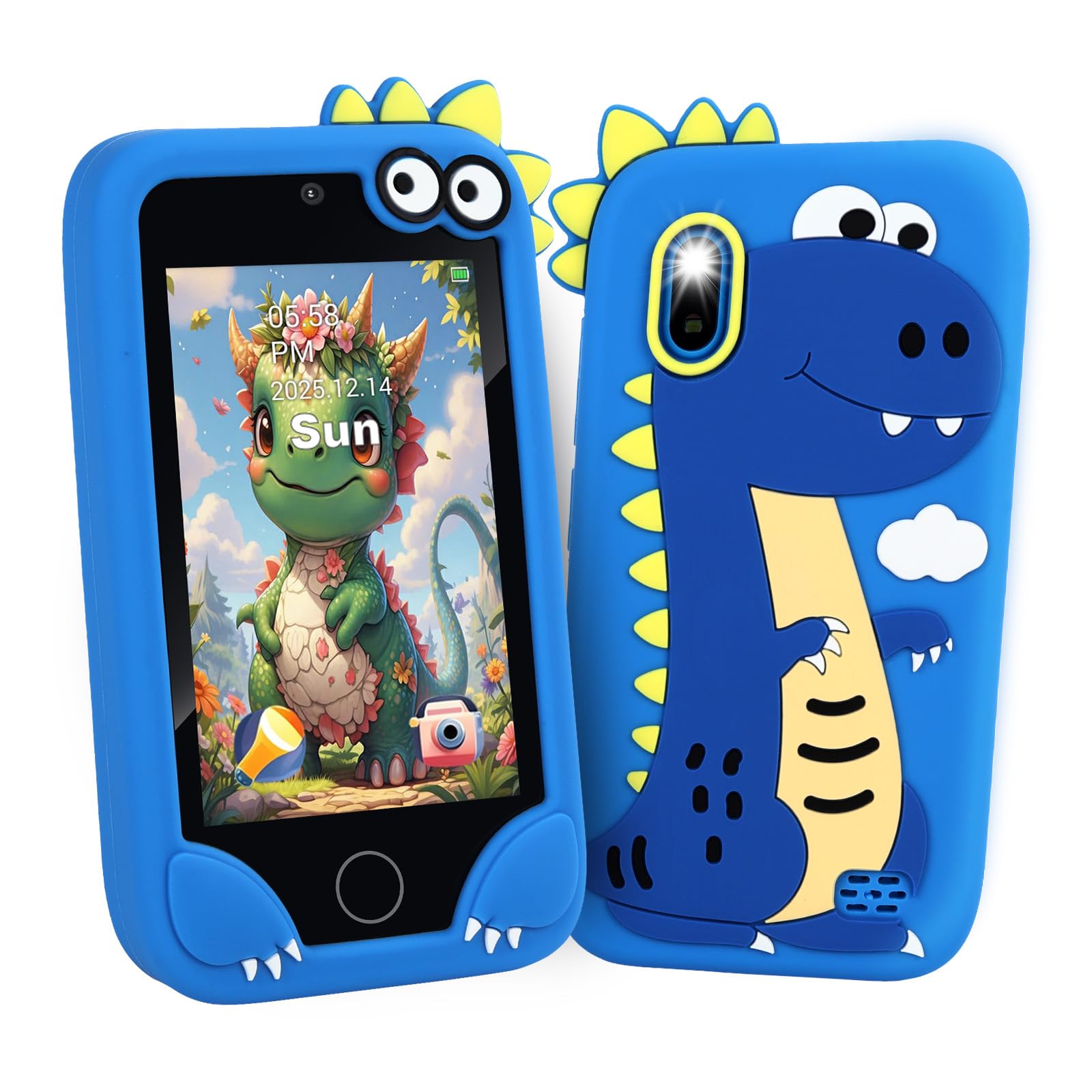 Nine Cube kids cell phone toy front view shows durable design for everyday learning