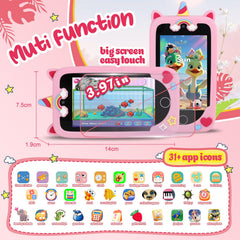 NINE CUBE kid phone dual cameras for selfies and videos