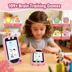 NINE CUBE silicone case protects the kid phone during adventures