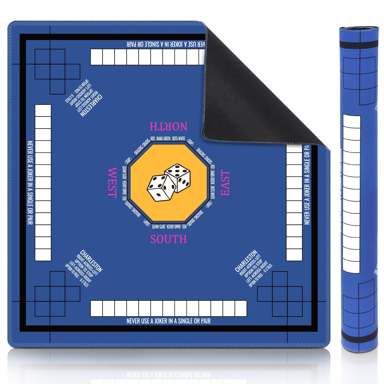 Nine-Marsh Mahjong Mat 80cm square provides stable, four-player play.