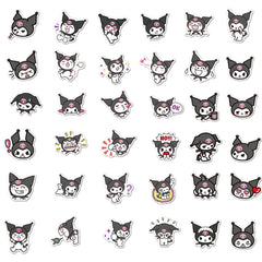 NineGirl Kuromi stickers pack on notebook, removable without residue.