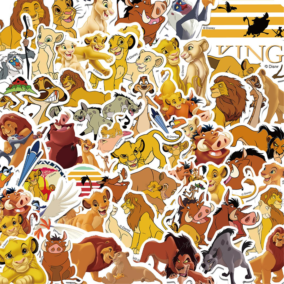 NineGirl Lion King stickers pack on laptop for personalized style