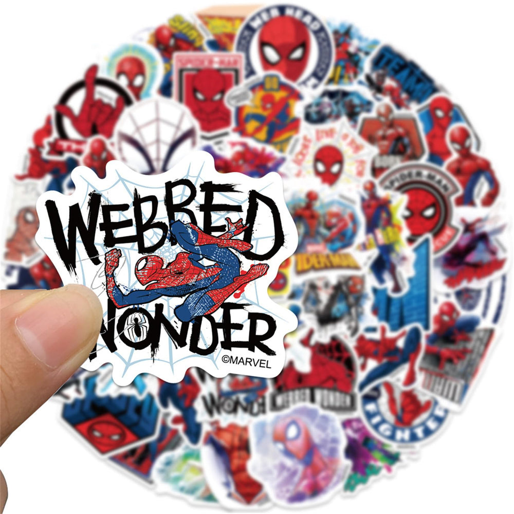NineGirl Spider-Man stickers brighten backpacks for personal flair.