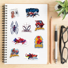 NineGirl Spider-Man stickers are easy to apply on notebooks with no residue.