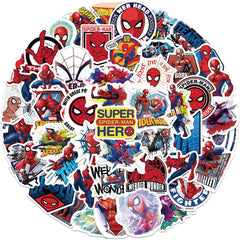 NineGirl Spider-Man stickers decorate laptops with vibrant, fade-resistant color.