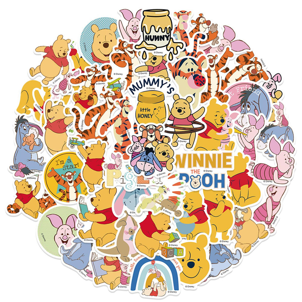 NineGirl Tigger Pooh stickers collection on notebook cover for bright DIY decoration
