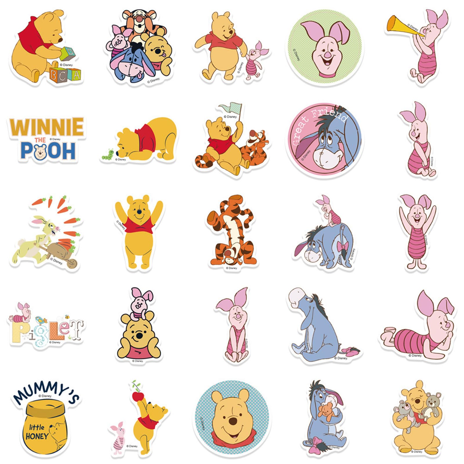 NineGirl Tigger Pooh notebook decals brighten study sessions and journaling