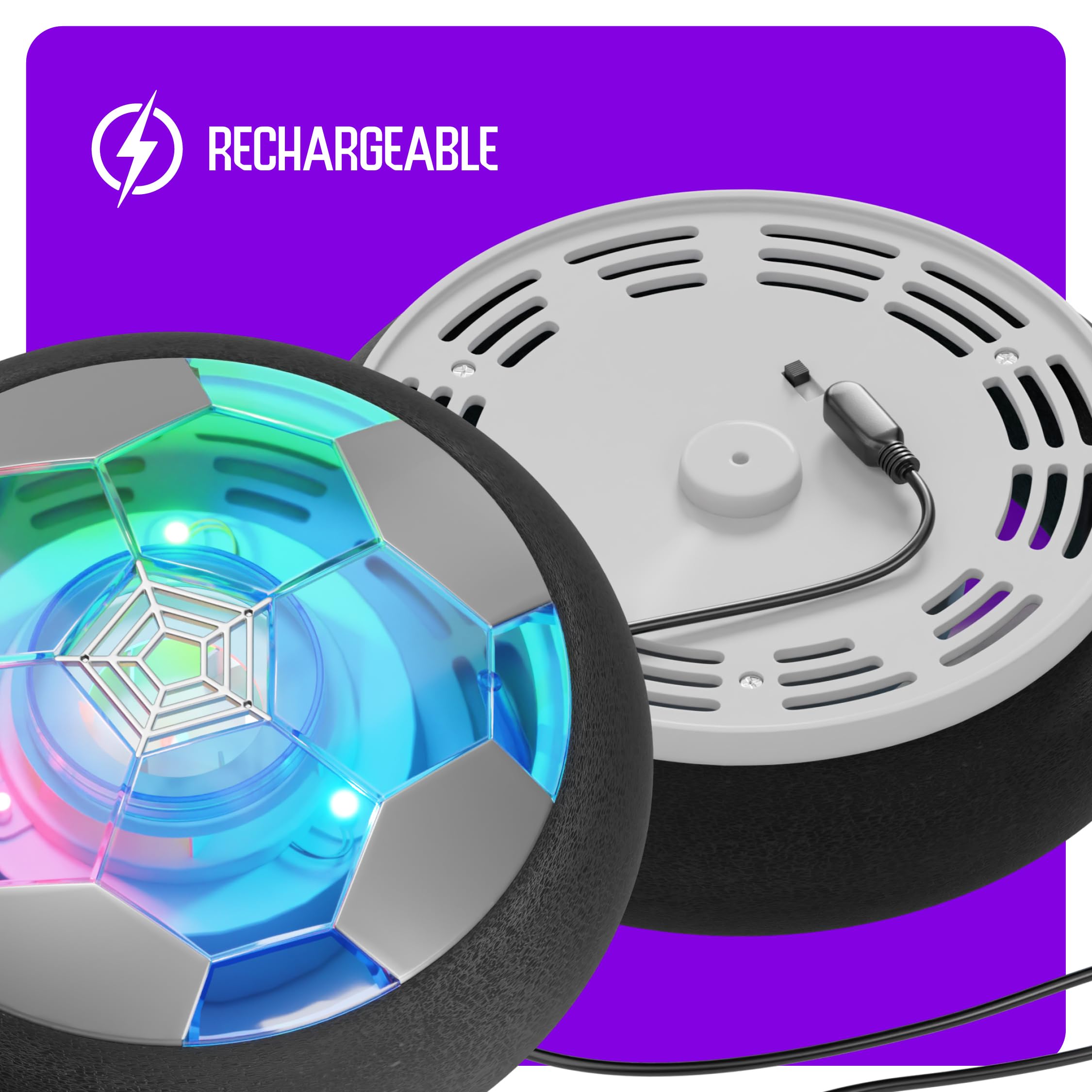 Ninja Blast hover ball on tile floor for fast-paced practice.