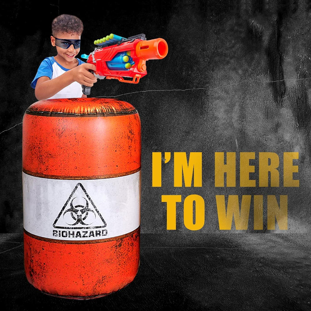 NINOSTAR Barrels Inflatables Set dart-gun-action visuals boost competitive play