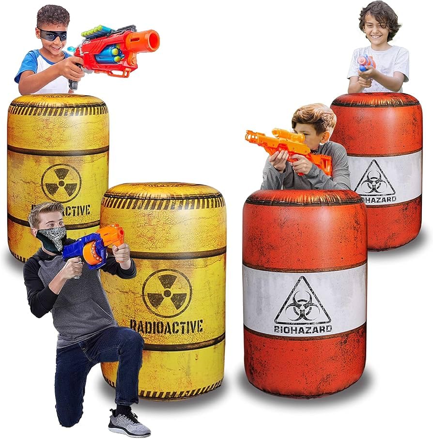 NINOSTAR Barrels Inflatables Set indoor-outdoor-play versatility for any space