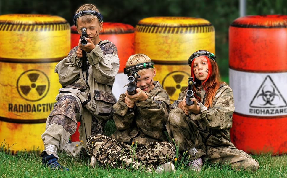 NINOSTAR Barrels Inflatables Set nerf compatibility enables versatile battles