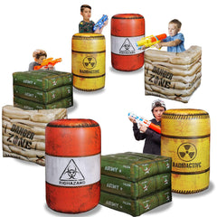 NINOSTAR Barrels Inflatables Set sturdy-base-pouches keep inflatables upright