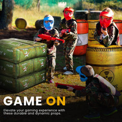 NINOSTAR army box inflatable creates fort-like terrain for tactical rounds.
