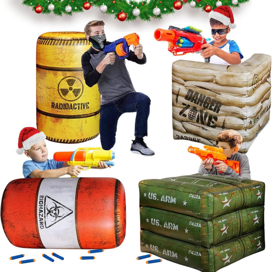 NINOSTAR yellow barrel inflatable for bright cover and quick ambush play.