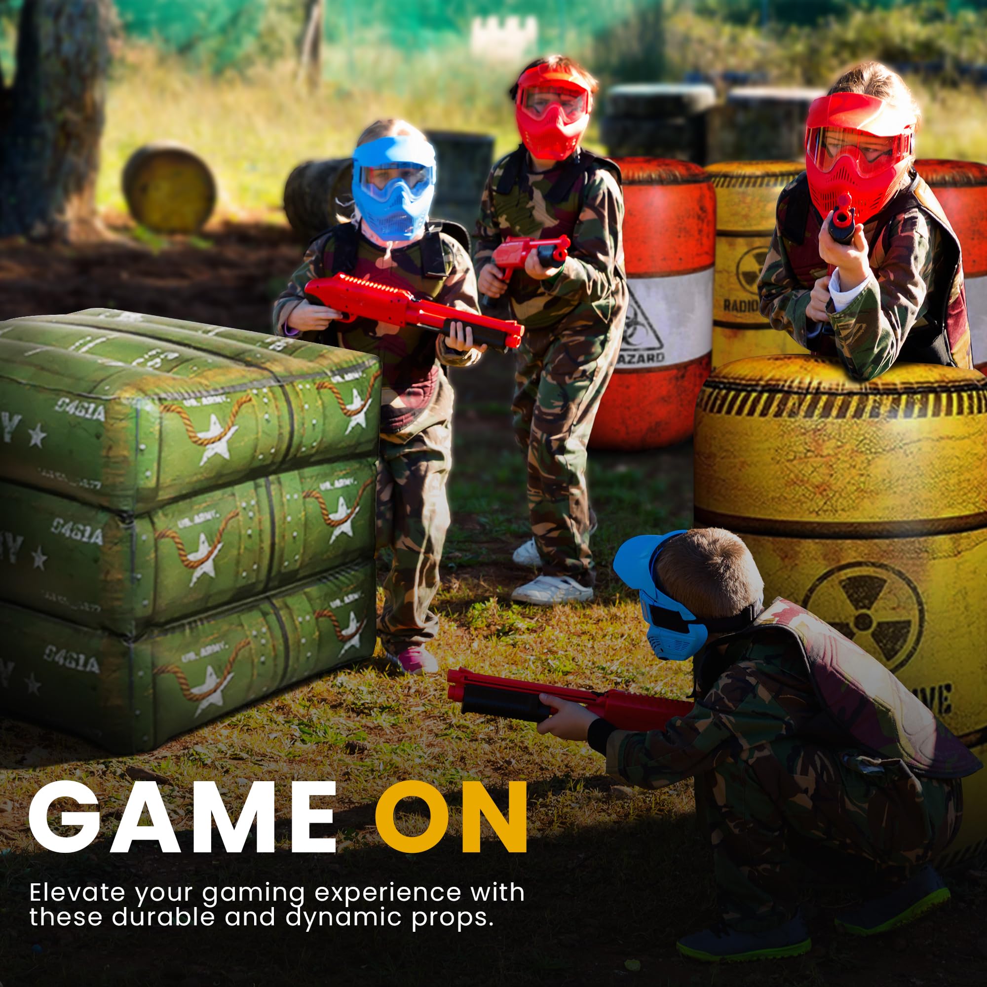 NINOSTAR yellow barrels add color contrast for target practice