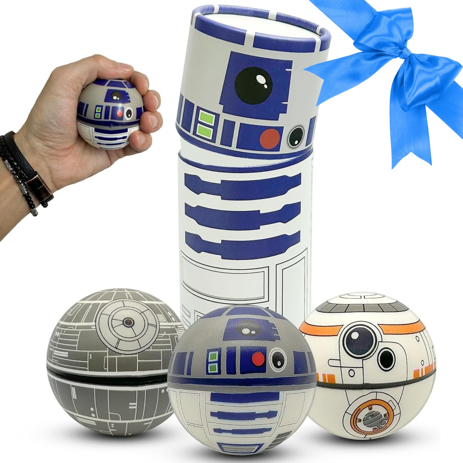 NINOSTAR StarWar stress ball set in decorative box for desk decor and quick stress relief.