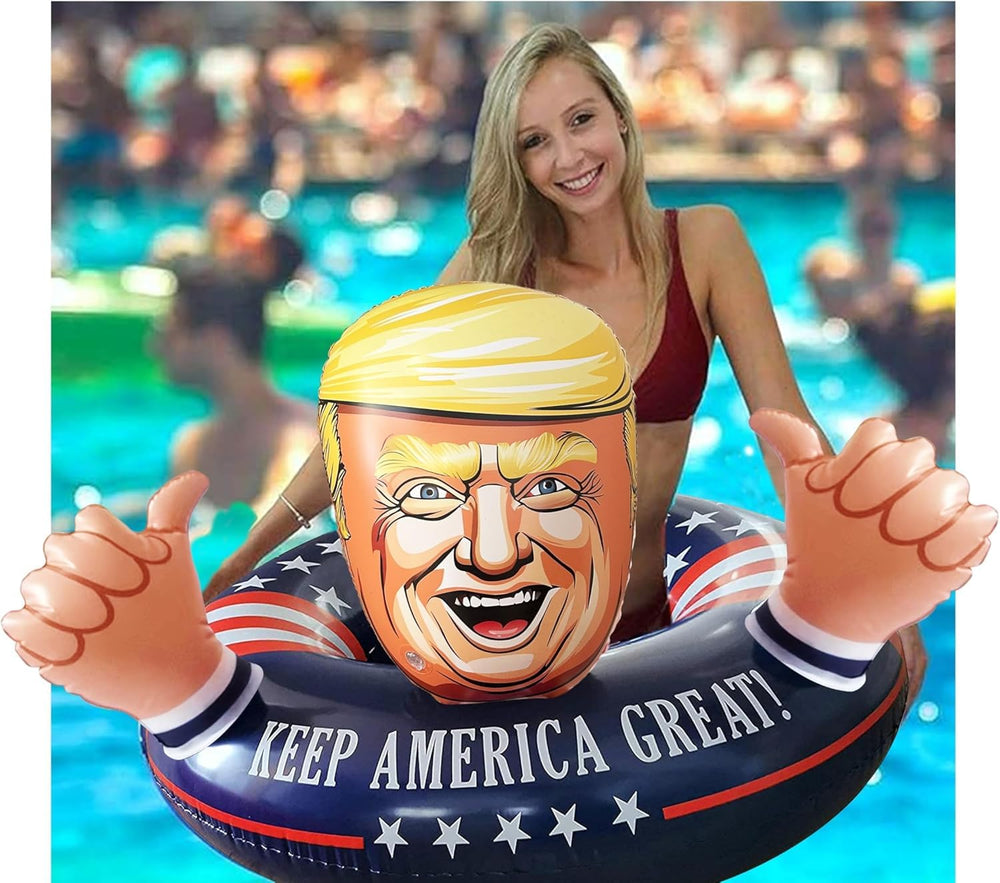 NinoStar TrumpFloat deflated 42-inch ring enables easy storage and quick setup.