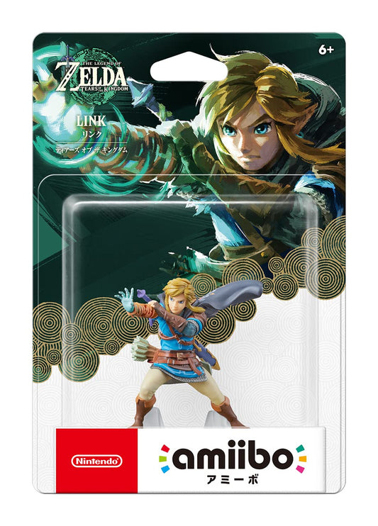 Nintendo Amiibo Link Tears of the Kingdom front view, ideal for display and in-game reference.