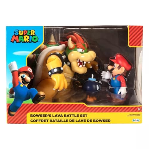 Nintendo Super Mario Diorama Lava Battle base enhances dramatic scenes.