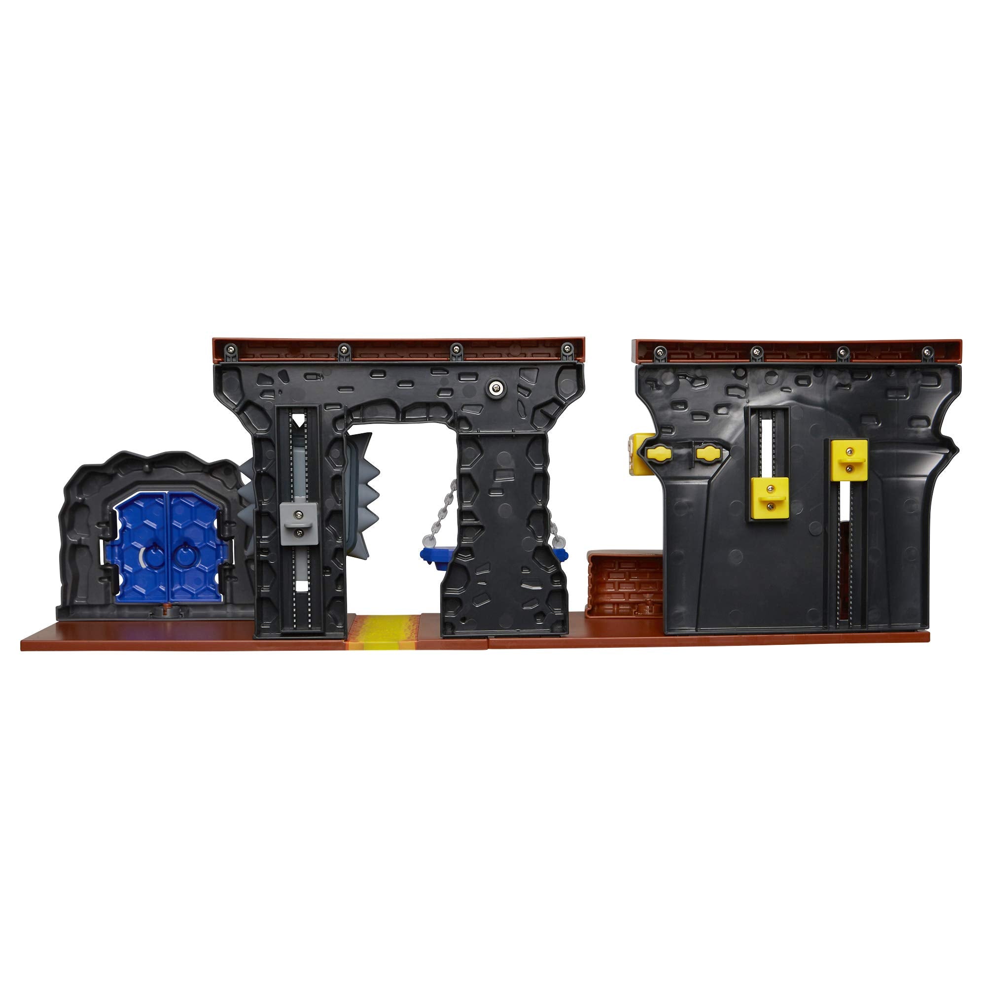 Nintendo Super Mario Dungeon Deluxe Playset includes spinning fire balls for fast action.