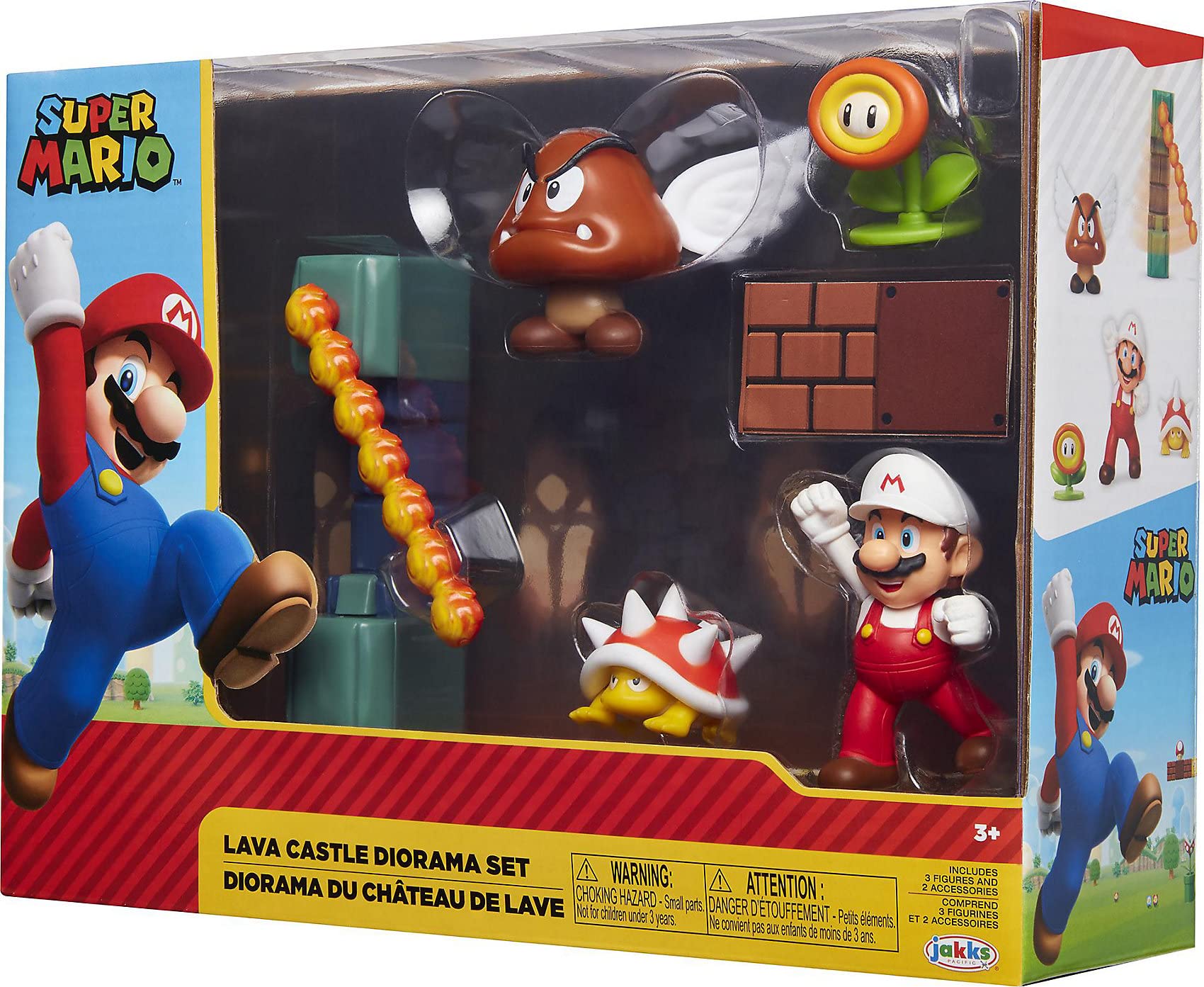 Nintendo Super Mario lava castle diorama base providing stable display space.