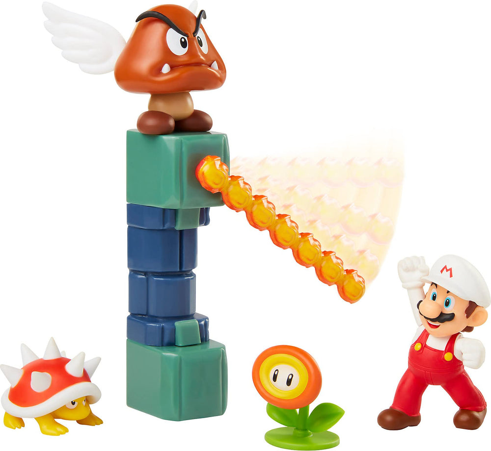 Nintendo Super Mario lava castle Fireflower power-up figure for pretend power-ups.
