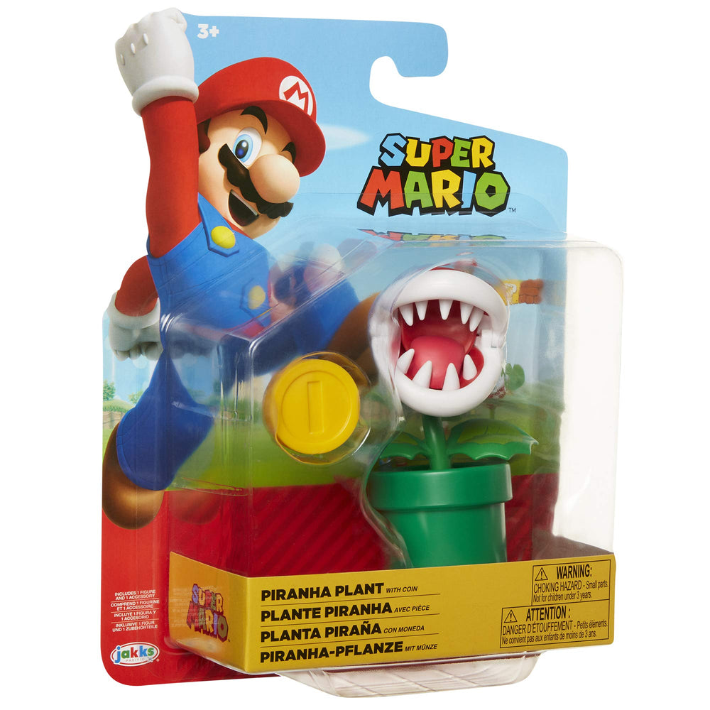 Nintendo Super Mario Piranha Plant figure with accessories adds surprise power-up element