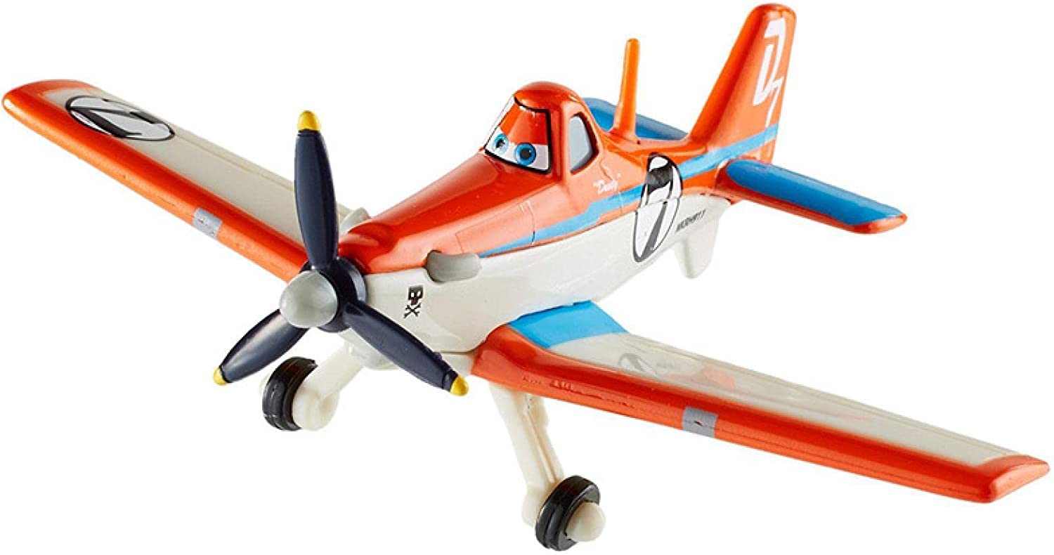 Niorcls Planes No.7 Orange Dusty Crophopper 1:55 diecast plane ideal for imaginative play.