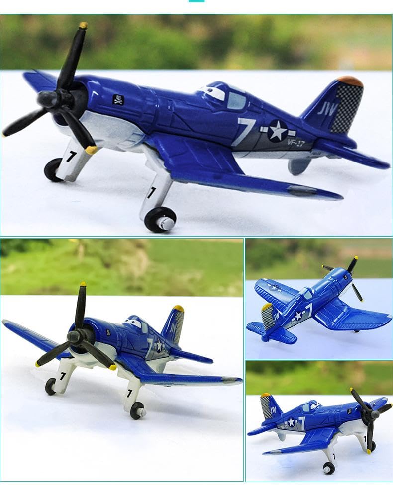 Niorcls Planes No.7 Skipper Riley 1:55 diecast, front view, ready for pretend rescue play.