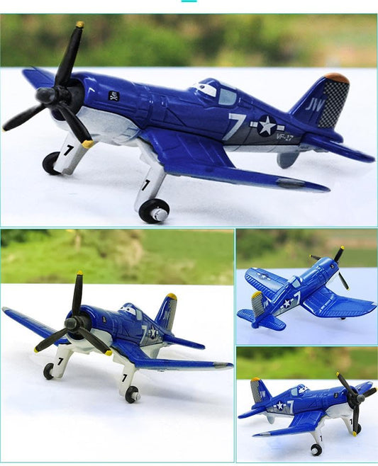 Niorcls Planes No.7 Skipper Riley 1:55 diecast, front view, ready for pretend rescue play.