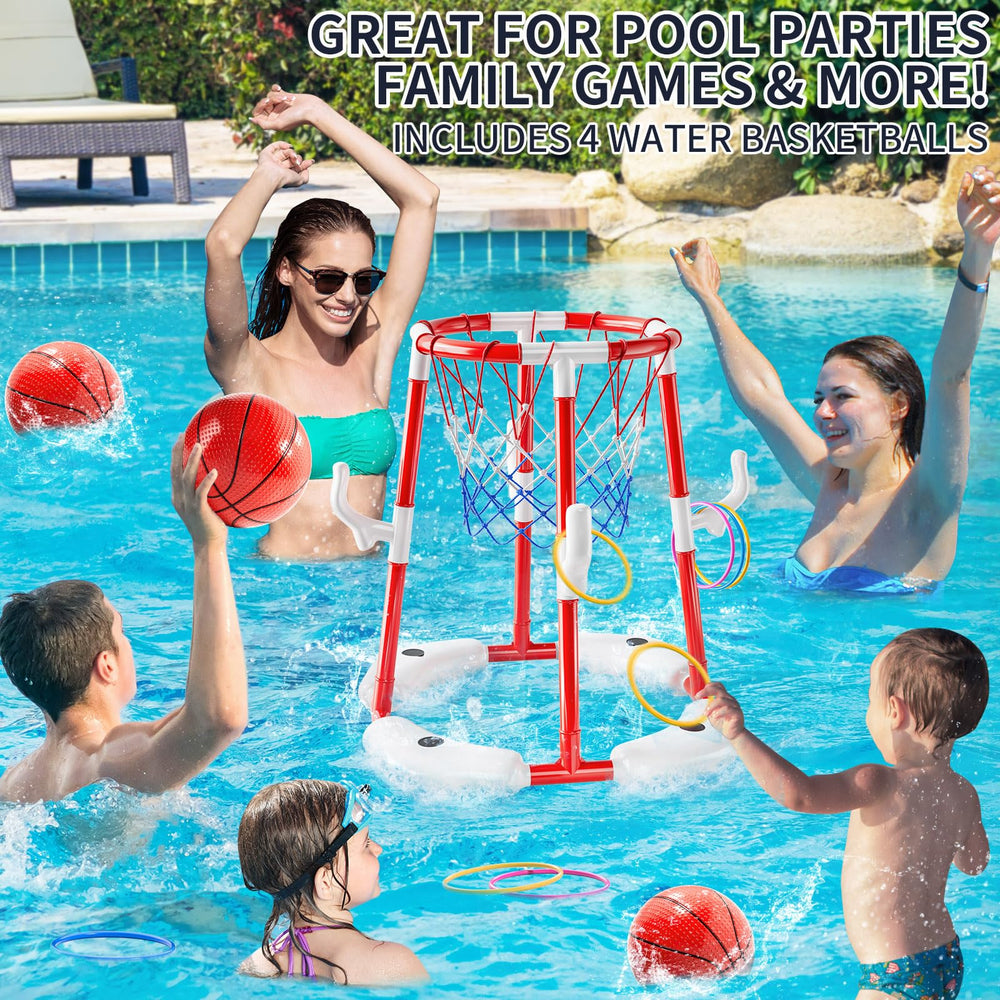 NIPLOOW 2-in-1 floating ring game for pool fun and games.
