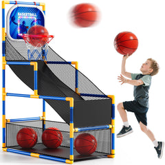 NIPLOOOW arcade basketball hoop front view for kids, inviting active play.